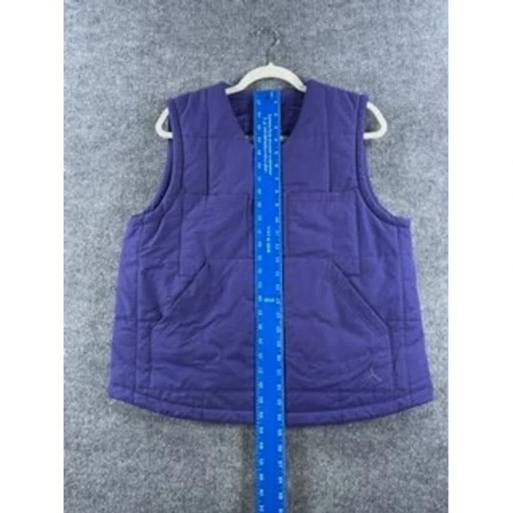Jordan Brand Purple Quilted Puffer Vest Full Zip Sleeveless Jacket Small Loose